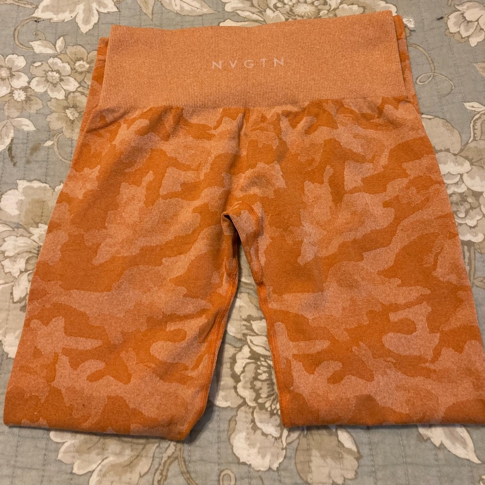 NVGTN orange camo leggings